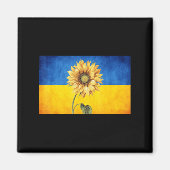 Zonnebloem Oekraïne Oekraïnse vlag  standaard Wit Magneet (Voorkant)