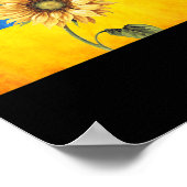 Zonnebloem Oekraïne Oekraïnse vlag  standaard Wit Poster (Hoek)