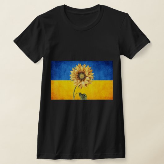 Zonnebloem Oekraïne Oekraïnse vlag  standaard Wit T-shirt (Laagn)