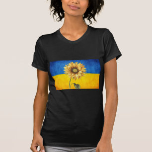 Zonnebloem Oekraïne Oekraïnse vlag  standaard Wit T-shirt