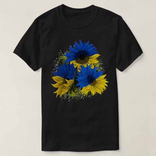 Zonnebloem Oekraïne shirt Ik sta voor de vrede in  (Design voorkant)
