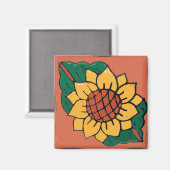 Zonnebloem, Oekraïne, Tile Magnet (Voorkant / Achterkant)