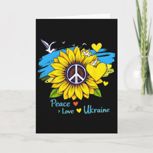 Zonnebloem Oekraïne Vlag Kaart Vrede Liefde Oekraï