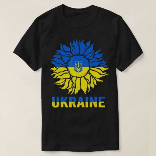 Zonnebloem  Oekraïne - Vlag Oekraïense steun T-shirt (Design voorkant)