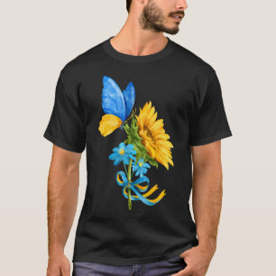 Zonnebloem Oekraïne Vlag Vlinder Shirt Oekraïens