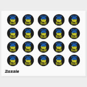 Zonnebloem Oekraïne Vrede Ronde Sticker (Vel)