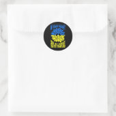 Zonnebloem Oekraïne Vrede Ronde Sticker (Tas)