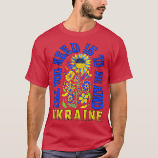 Zonnebloem Oekraïnse vlag shirt ik sta bij Oekraïn