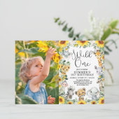 Zonnebloem Oerwoud Dieren Wilde Foto van één dag Kaart (Staand voorkant)