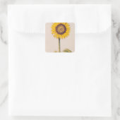 Zonnebloem of Helianthus Vierkante Sticker (Tas)