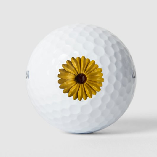 Zonnebloem of uw Logo Vrouwelijke Bloemen MOD Golfballen (Voorkant)