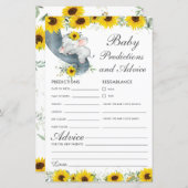 Zonnebloem Olifant Baby Voorspellingen en Advies (Voorkant / Achterkant)