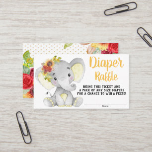 Zonnebloem Olifant Luier Raffel Ticket