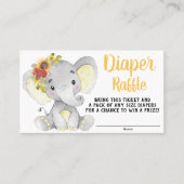 Zonnebloem Olifant Luier Raffle Ticket (Voorkant)