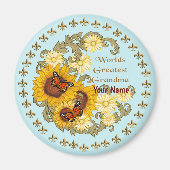 Zonnebloem Oma magneet (Voorkant)