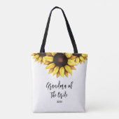 Zonnebloem Oma van de Bruid Trouwen Tote Bag (Achterkant)