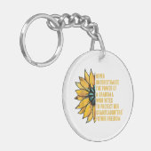 Zonnebloem onderschat nooit de kracht van oma sleutelhanger (Voorkant Links)