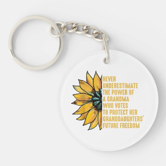 Zonnebloem onderschat nooit de kracht van oma sleutelhanger (Voorkant)