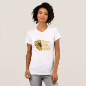 Zonnebloem onderschat nooit de kracht van oma t-shirt (Voorkant volledig)