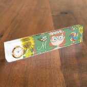 Zonnebloem Onderwijsbord Naambordje (Zijkant)