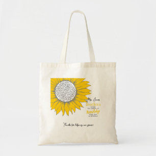 Zonnebloem Onderwijzer Plant Zaden cadeau boek Tote Bag