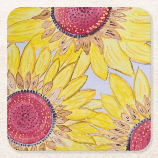 Zonnebloem Onderzetter (Voorkant)