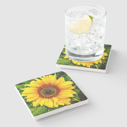 Zonnebloem Onderzetter (Zijkant)