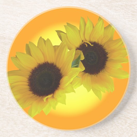 Zonnebloem Onderzetters Cheerful Yellow Flower Gif (Voorkant)