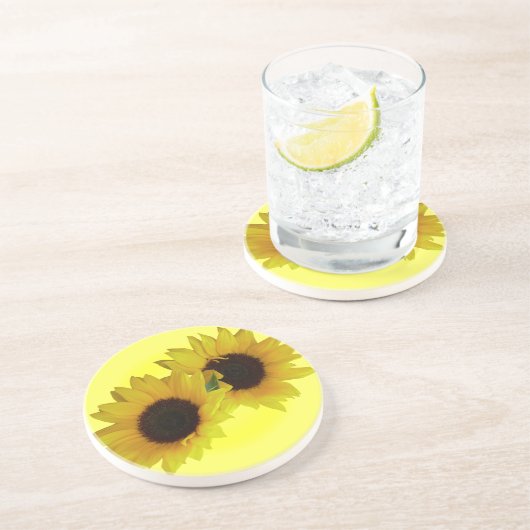 Zonnebloem Onderzetters Cheerful Yellow Flower Gif (Zijkant)