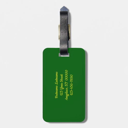 Zonnebloem Ontvouwbaar, gepersonaliseerd Bagagelabel (Achterkant verticaal)