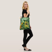 Zonnebloem Ontvouwbaar, gepersonaliseerd Tote Bag (Op model)