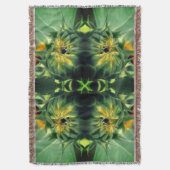 Zonnebloem Ontvouwen Abstract Deken (Voorkant Verticaal)