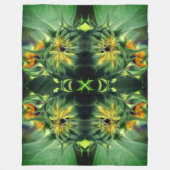 Zonnebloem Ontvouwen Abstract Fleece Deken (Voorkant)