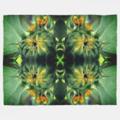 Zonnebloem Ontvouwen Abstract Fleece Deken (Voorkant (Horizontaal))