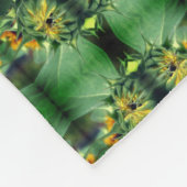 Zonnebloem Ontvouwen Abstract Fleece Deken (Hoek)