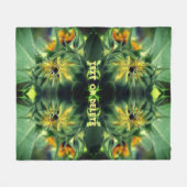Zonnebloem Ontvouwen Abstract Gepersonaliseerd Fleece Deken (Voorkant (Horizontaal))