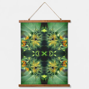 Zonnebloem Ontvouwen Abstract Hangend Wandkleed