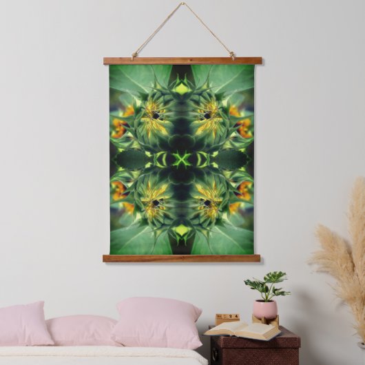 Zonnebloem Ontvouwen Abstract Hangend Wandkleed (Slaapkamer)