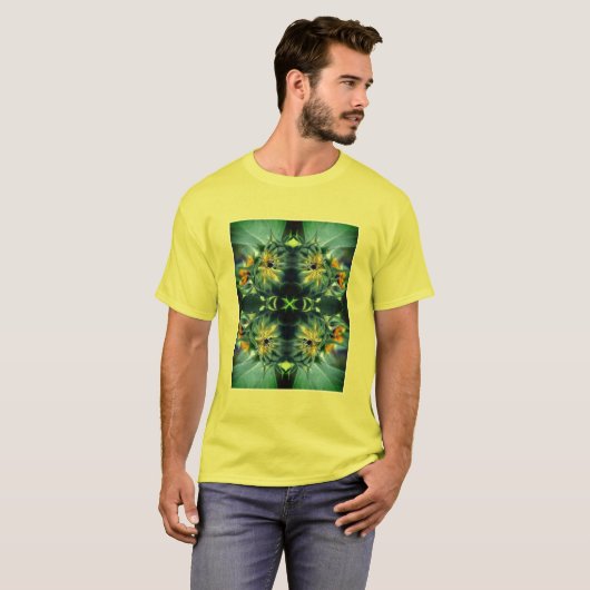 Zonnebloem Ontvouwen Abstract T-shirt (Voorkant volledig)