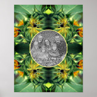Zonnebloem Ontvouwen Lijst Creëer Uw eigen foto Poster