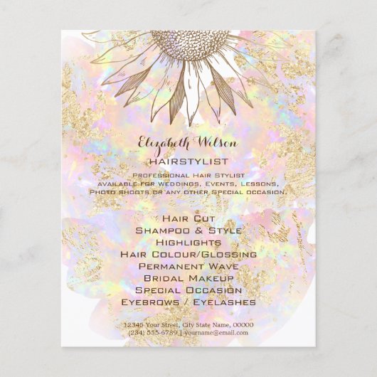 zonnebloem ontwerp flyer (Voorkant)