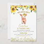 Zonnebloem Onze kleine varken draaien een verjaard Kaart (Voorkant)