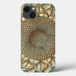 Zonnebloem op Blauw-groene achtergrond Case-Mate iPhone Case