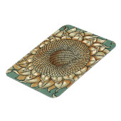 Zonnebloem op Blauw-groene achtergrond Magneet (Linkerzijde)