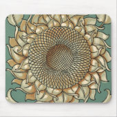 Zonnebloem op Blauw-groene achtergrond Muismat (Voorkant)