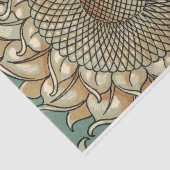 Zonnebloem op Blauw-groene achtergrond Tissuepapier (Detail)