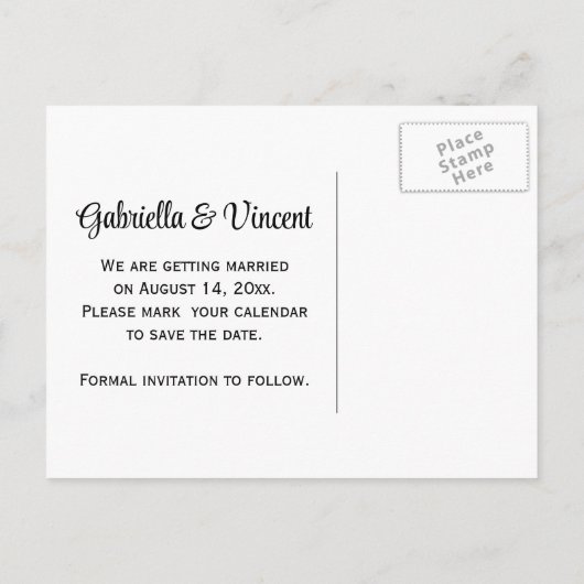 Zonnebloem op blauwe bruiloft Save the Date Aankondigingskaart (Achterkant)