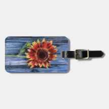 Zonnebloem op Blauwe Omheining