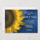 Zonnebloem op Blauwe Post Trouw Brunch Kaart (Voorkant)