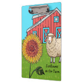 Zonnebloem op de boerderij klembord (Links)